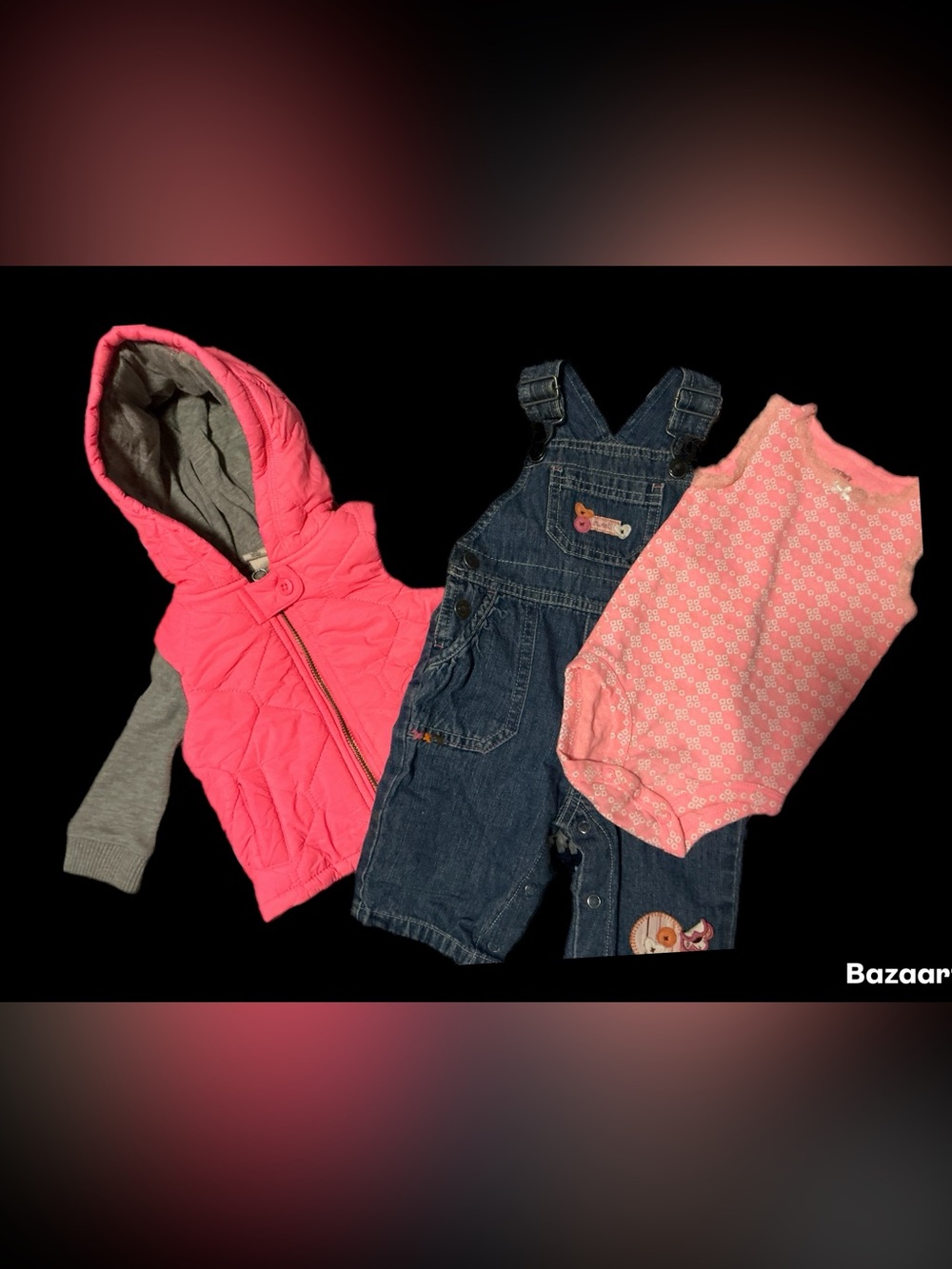 Tucker Tates Infant Girls Fluorescent Overalls Outfit Set 1129